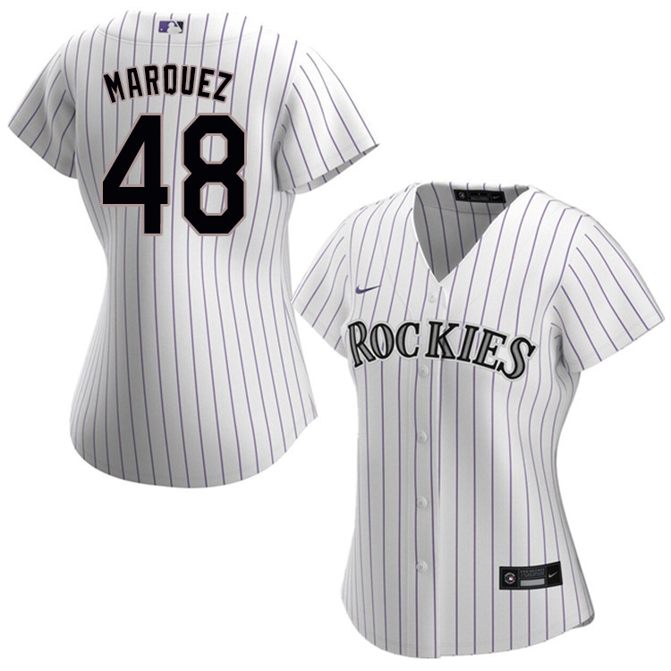 Nike Women #48 German Marquez Colorado Rockies Baseball Jerseys Sale-White